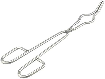 LSHEL 8” Crucible Tongs, Circular Plating, Professional Grade Scientific Labwares, 200mm Length