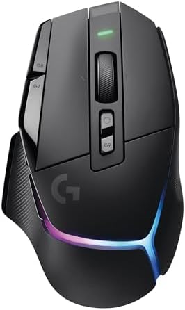 Logitech G502 X Plus Wireless Gaming Mouse - LIGHTSPEED Optical, LIGHTFORCE Switches, LIGHTSYNC RGB, HERO 25K Sensor for PC/Mac - Black