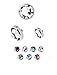 Surgical Steel Flat Bottom Dome for Internally Threaded Dermal Anchors 14ga Dermal Top Body