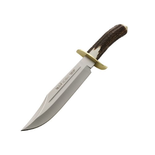 Muela Alcaraz Bowie 13.625-Inch Fixed Blade Knife with Stag Handle