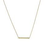 HONEYCAT Mini Horizontal Bar Necklace in 18k Gold