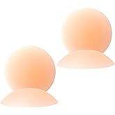 AMY'S DIARY 2 Pairs Ultra-Thin Nipple Cover No Adhesive Silicone Nipple Covers for Women Reusable, Cream Breast Petals Pasties Nipple Covers,silicone nipple cover Nipple Reusable Pasties