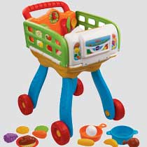 This playset comes with 20 individual play pieces, including a variety of foods and utensils as well as a pot and a pan.