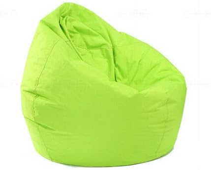 Waterproof Bean Bag Chair Removable and Washable Large Padded Storage Bean Bag Storage Bag Oxford Canvas Chair Cover (Green, OneSize)