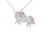 Persona Model Agency Unicorn Necklace - Rainbow Unicorn Necklace - Sterling Silver with Swarovski Elements