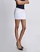 NEARKIN (NKNKW3S) Beloved Womens Waistband Double Elastic Layered Mini Skirt WHITE US L(Tag size XL)