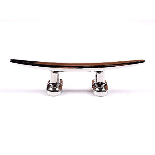 image for Mxeol Boat Dock Cleats Marine 5 Inch Stainless Steel Open Base 4 Holes