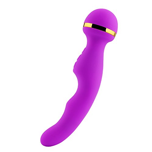 CRDC Life USB Charging Double-ended Heating AV Vibrator Powerful 7-Frequency Wand Massager for Women Purple