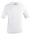 O'Neill Men's Basic Skins UPF 50+ Short Sleeve Sun Shirt, White, Small