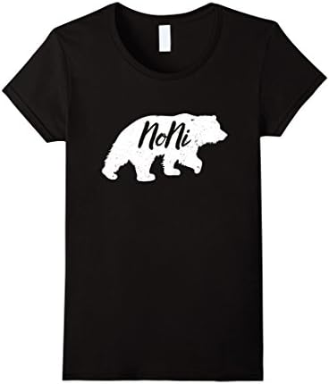 Women's NoNi Bear T-Shirt ,Gifts for NoNi Grandmother Medium Black