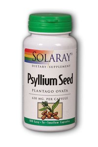 Solaray Psyllium Seeds Capsules, 600 mg, 100 Count