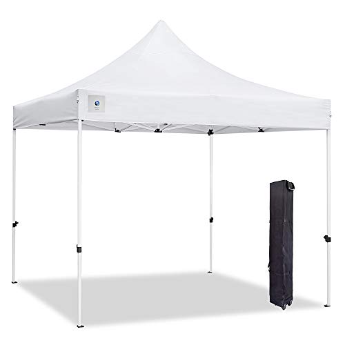 10x10 Pop Up Outdoor Canopy Tent by Allinboost, Banch Canopy Sun Shelter, Commercial Instant Grill Gazebo with Wheeled Carry Bag for Food Vendors, Farmers Market and Backyard Events