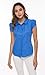 Double Plus Open Women's Button Down Shirts Pleated Business Casual Short Sleeve Blouse White 8