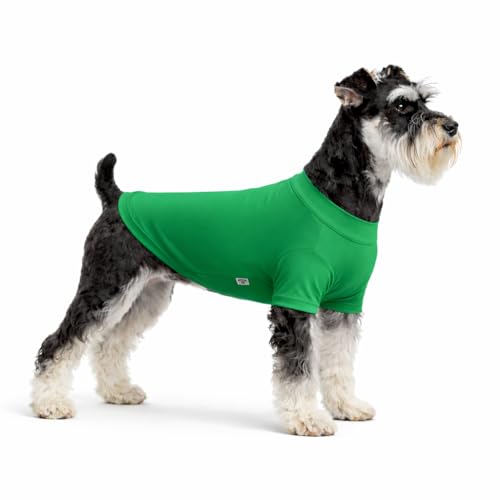 LoveLongLong Spring Summer Cooling Dog T-Shirt with UV Protection and Moisture-Wicking Fabric Blank Color Leaf green S — image 1