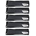 Cosmos Cotton Sports Headband, 5-Pieces (Black)