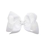 Fullkang Baby Girls Big Bowknot Hairpin Headdress (White)