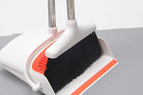 image for Templo Broom and Dustpan Set - Self-Cleaning Broom Bristles - Ideal Ki