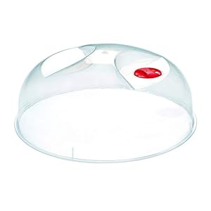 Heidrun Magnetron-afdekhoes, Ø 30 cm hoogte 10 cm, kunststof, transparant, 30 x 30 x 10 cm