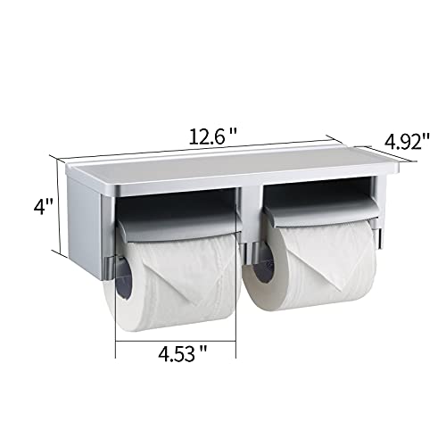 Commercial Toilet Paper Holder Double,Wall Mount Toilet Paper Dispenser