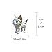 Miraclekoo 6 Piece Miniature Fairy Garden Cat Ornament Outdoor Decor Home Decoration (grey)