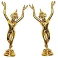 Aashita Creations Astadhatu Made Shri Nitai Gaur Idol/Nitai Gaur Brass Idol/Chaitanya & Nityanand Mahaprabhu Brass Idol (10 CM)