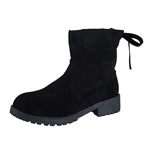 BOLUOYI Cowgirl Boots for Women,Women's Ankle Boots & Booties,British Wind Suede Complex Valley Bare Boots Platform Women's Boots Ankle Boots,Black,Red,35-39 CN