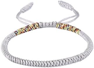 MiGz Meticulously Handmade Tibetan Knots Lucky Rope Bracelet - Silver