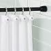 iDesign Metal Tension Shower Curtain Rod, The Cameo Collection – Adjustable Between 26”-42”, Matte Black