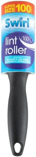 Swirl Lint Roller for Clothes, Lint Rollers for Pet Hair, Remover Roller, Extra Sticky Roller for Clothes, Carpet, Sofa, Furniture, Lint Remover Brush, 100 Sheets, ideal for All Fabrics Pack of 1