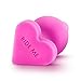 Blush Novelties Naughtier Candy Heart - Ultrasilk Smooth Heart Shape Base Anal Butt Plug - Soft Platinum Cured Puria Silicone - Easy to Use Comfortable Beginner Adult Sex Toy for Women - Pink