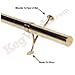 KegWorks Combination Foot Rail Bracket - Polished Brass - for 2