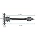 Renovators Supply Manufacturing Strap Hinges Black Wrought Iron Spear Tip Rustproof Finish Set of 4