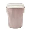 MADHEHAO Ronde Plastic Prullenbak Met Druk Top Deksel, keuken Afvalbakken Vuilnisbak, badkamer Prullenbak, kantoor…