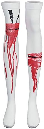 DAYSEVENTH Halloween 1 Pair Womens Wind Thigh High Socks Stockings Over The Knee