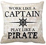 Work Like A Captain, Play Like A Pirate Pillows 1 Piece Of Creative Home Famous Style Bedding Sofa Cushion Cover Pillow Case Pillowcase