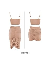 Vestido sexy de dos piezas con cordón para dama