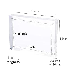 SimbaLux Magnetic Acrylic Picture Photo Frame 5x7