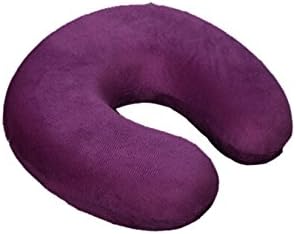 Memory Foam U-Shape Neck Pillow Headrest Soft Nursing Cushion Comfort for Air, Car &amp; Train Travel Home Office &amp; Camping Airplane Pillow Relief and Support Neck Pain [Dark purple]