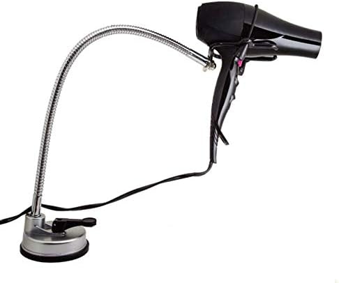 Durianner Hands Free Hair Dryer Holder Countertop with Suction Cup 360 Degrees Rotation Adjustable Height Blow Dryer Stand