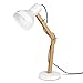 AWEHIRU Tomons Wood Adjustable Head Desk Lamp, Designer Table Lamp, Reading Lights, Study Lamp, Work Lamp, Office Lamp, Bedside Nightstand Lamp - White