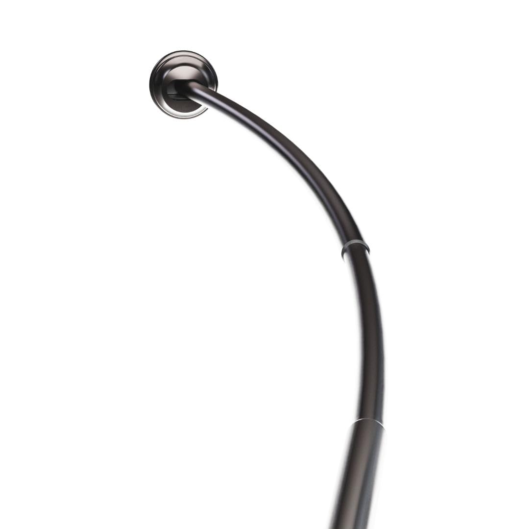 Photo 1 of Zenna Home Rustproof Curved Shower Curtain Rod, No Drill Adjustable Curved Tension Shower Curtain Rod for Bathroom, Easy Install, Rounded for Extra Room and Comfort, 50 to 72 Inches, Bronze