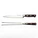 Master Racoon BBQ Meat Carving Knife and Fork with Case