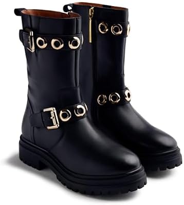 Botas Biker Piel OLLADOS Bellaire
