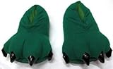 J Fun: Green Dinosaur Dragon Feet Slippers