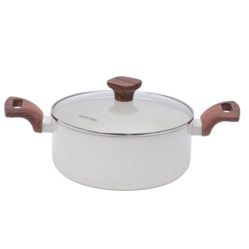 Mimo Style, Conjunto de 6 Panelas Pratic Cook Marmol Compatível com Fogão por Indução