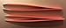 Soft Touch Slant and Point Stainless Steel Tweezers, Coral