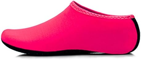 Durable Sole Barefoot Water Skin Shoes Aqua Socks For Beach Pool Sand Swim Surf Yoga Water Aerobics (XXL=US8.5=EUR42-44=25.5-27CM, Rose red)