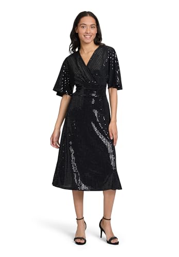 Vera Mont Vestido de cĂłctel para Mujer, Negro/Negro, 42