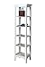 Teamson Home Madison 13 in. x 63 in. Freestanding Wooden Open Linen Tower for Storage Solutions in Bathrooms, Kitchens, Laundry Rooms, Home Offices, White