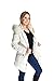 Beinia Valuker Women's Down Coat with Fur Hood 90D Parka Puffer Jacket 57-Creme-M